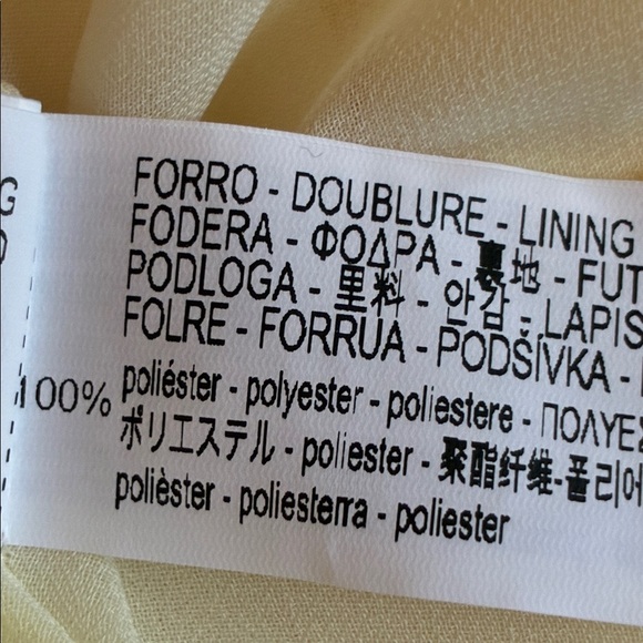 NWT Zara Light Yellow  Satin Effect Midi Dress with Bows. Size S. - Picture 8 of 10